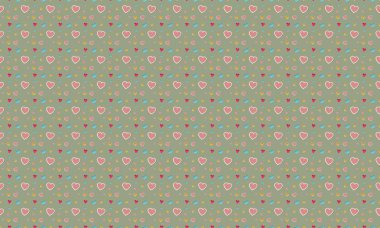 Farklı aksesuarlara sahip renkli arkaplan