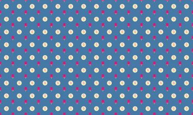 Farklı aksesuarlara sahip renkli arkaplan