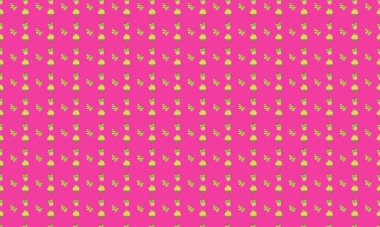 Farklı aksesuarlara sahip renkli arkaplan