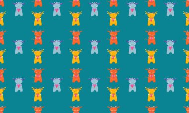 Farklı aksesuarlara sahip renkli arkaplan