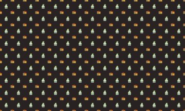 Farklı aksesuarlara sahip renkli arkaplan