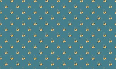 Farklı aksesuarlara sahip renkli arkaplan