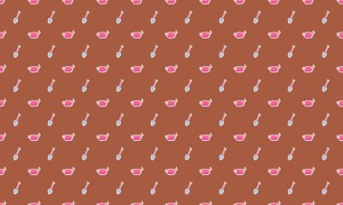 Farklı aksesuarlara sahip renkli arkaplan