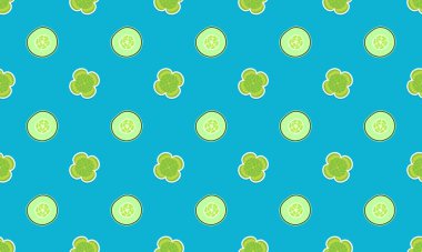 Farklı aksesuarlara sahip renkli arkaplan