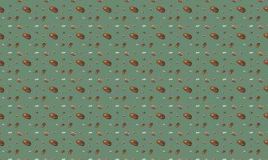 Farklı aksesuarlara sahip renkli arkaplan