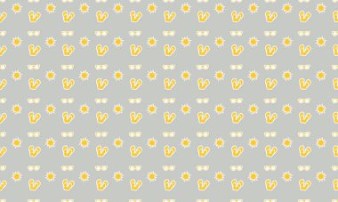 Farklı aksesuarlara sahip renkli arkaplan