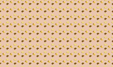 Farklı aksesuarlara sahip renkli arkaplan