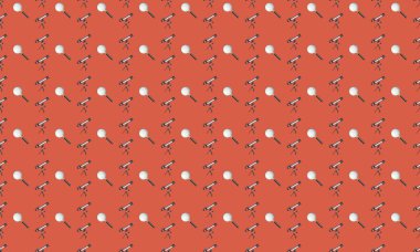 Farklı aksesuarlara sahip renkli arkaplan