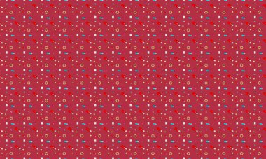 Farklı aksesuarlara sahip renkli arkaplan