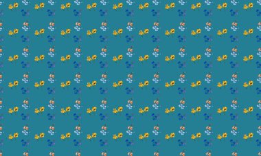 Farklı aksesuarlara sahip renkli arkaplan