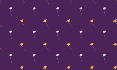 Farklı aksesuarlara sahip renkli arkaplan