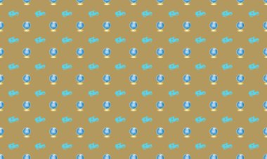 Farklı aksesuarlara sahip renkli arkaplan