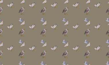 Farklı aksesuarlara sahip renkli arkaplan