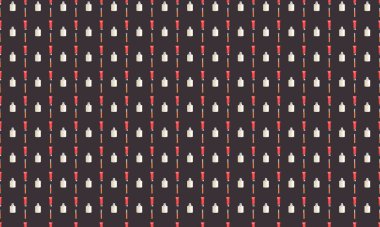 Farklı aksesuarlara sahip renkli arkaplan