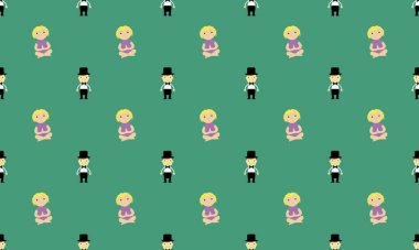 Farklı aksesuarlara sahip renkli arkaplan