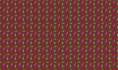 Farklı aksesuarlara sahip renkli arkaplan