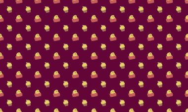 Farklı aksesuarlara sahip renkli arkaplan