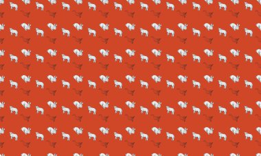 Farklı aksesuarlara sahip renkli arkaplan