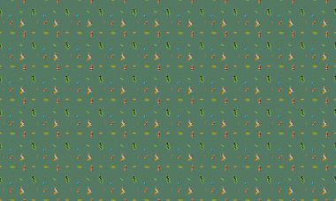 Farklı aksesuarlara sahip renkli arkaplan