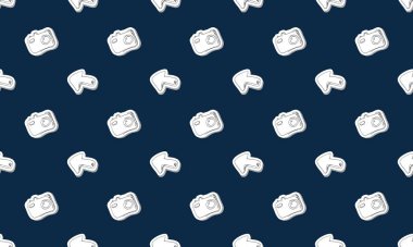 Farklı aksesuarlara sahip renkli arkaplan