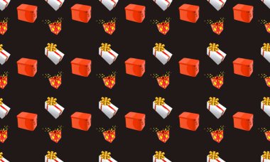 Farklı aksesuarlara sahip renkli arkaplan