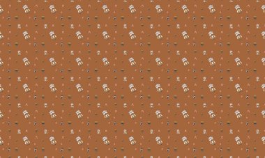 Farklı aksesuarlara sahip renkli arkaplan