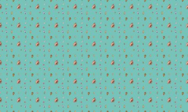 Farklı aksesuarlara sahip renkli arkaplan