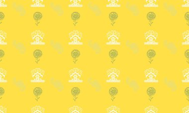 Farklı aksesuarlara sahip renkli arkaplan