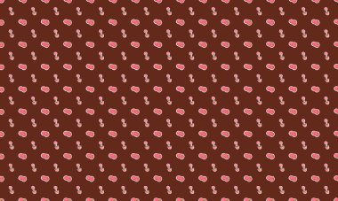 Farklı aksesuarlara sahip renkli arkaplan