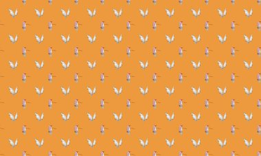 Farklı aksesuarlara sahip renkli arkaplan