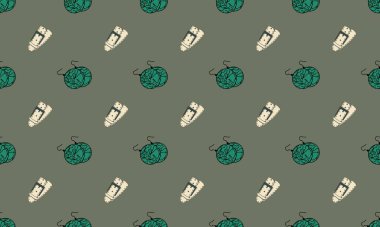 Farklı aksesuarlara sahip renkli arkaplan