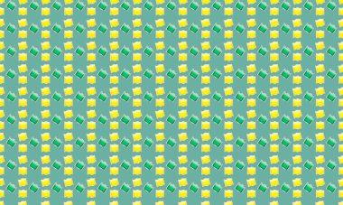 Farklı aksesuarlara sahip renkli arkaplan