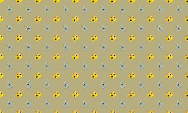 Farklı aksesuarlara sahip renkli arkaplan