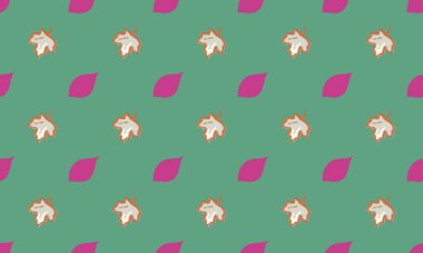 Farklı aksesuarlara sahip renkli arkaplan