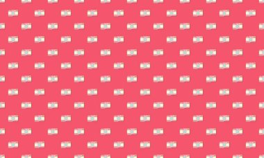 Farklı aksesuarlara sahip renkli arkaplan