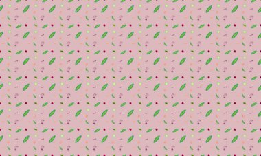 Farklı aksesuarlara sahip renkli arkaplan