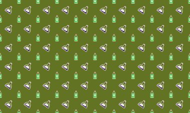 Farklı aksesuarlara sahip renkli arkaplan