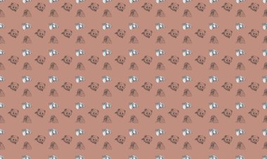 Farklı aksesuarlara sahip renkli arkaplan