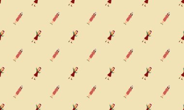 Farklı aksesuarlara sahip renkli arkaplan