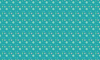 Farklı aksesuarlara sahip renkli arkaplan