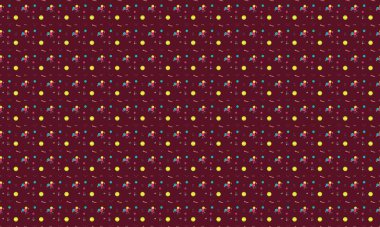 Farklı aksesuarlara sahip renkli arkaplan