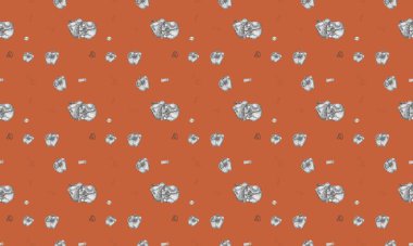 Farklı aksesuarlara sahip renkli arkaplan