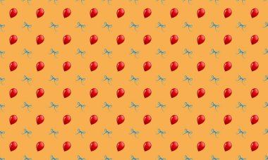 Farklı aksesuarlara sahip renkli arkaplan