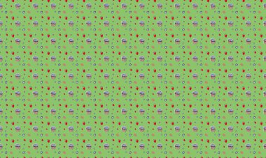 Farklı aksesuarlara sahip renkli arkaplan