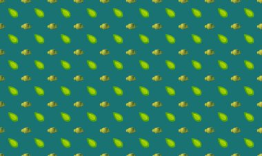 Farklı aksesuarlara sahip renkli arkaplan