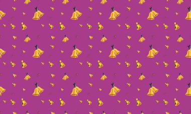 Farklı aksesuarlara sahip renkli arkaplan