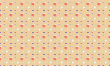 Farklı aksesuarlara sahip renkli arkaplan