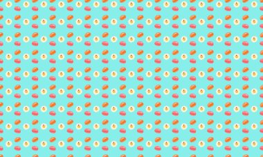 Farklı aksesuarlara sahip renkli arkaplan