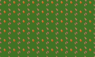 Farklı aksesuarlara sahip renkli arkaplan