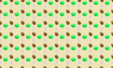 Farklı aksesuarlara sahip renkli arkaplan